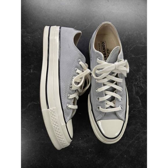 Converse Chuck 70 Low Top Sneakers Wolf Grey / Gray Canvas Unisex Size M6/W8 - Picture 1 of 6